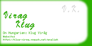 virag klug business card